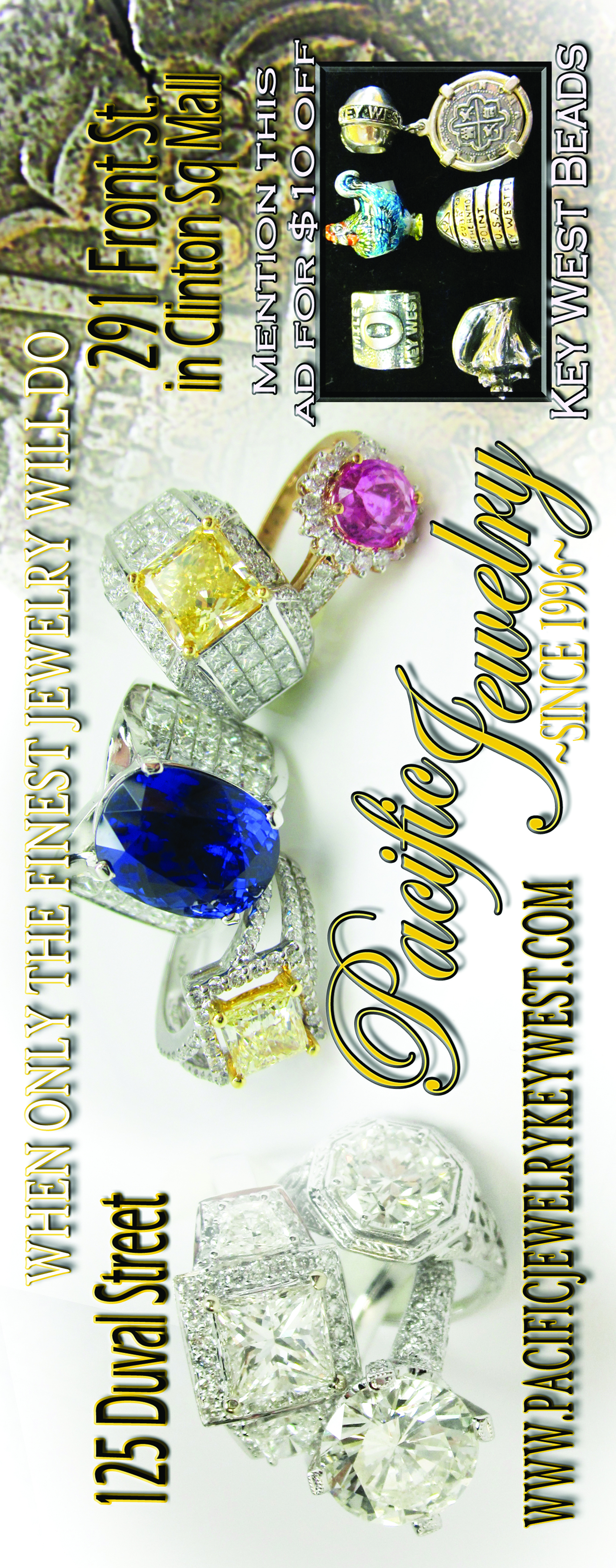 Pacific Jewelry ad 2 Key West / Florida Keys Money Saving Discount