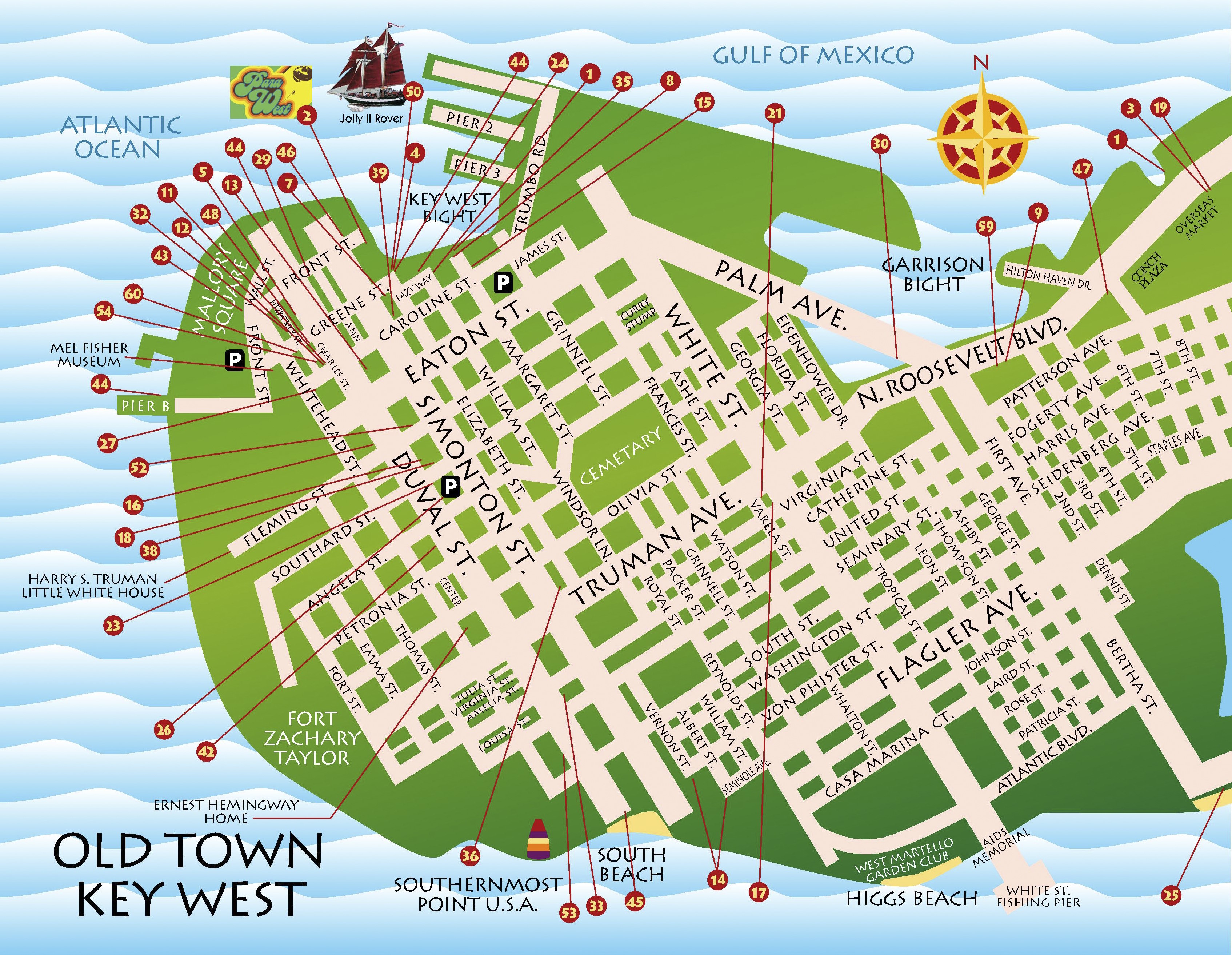 Printable Map Of Old Town Key West Printable Map Of Old Town Key West